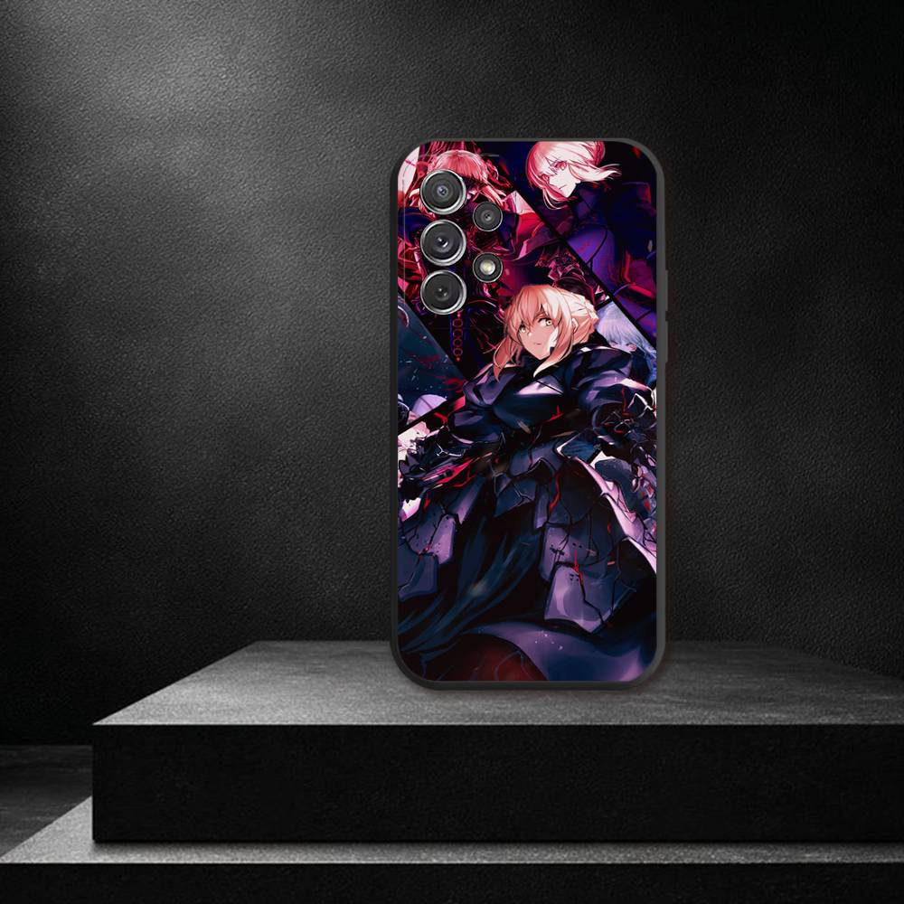 F-Fate S-Saber Phone Case For Samsung S 25,24,23,22,30,21,10,9,Ultra,Plus,Lite,FE,4,5G Black Soft Case