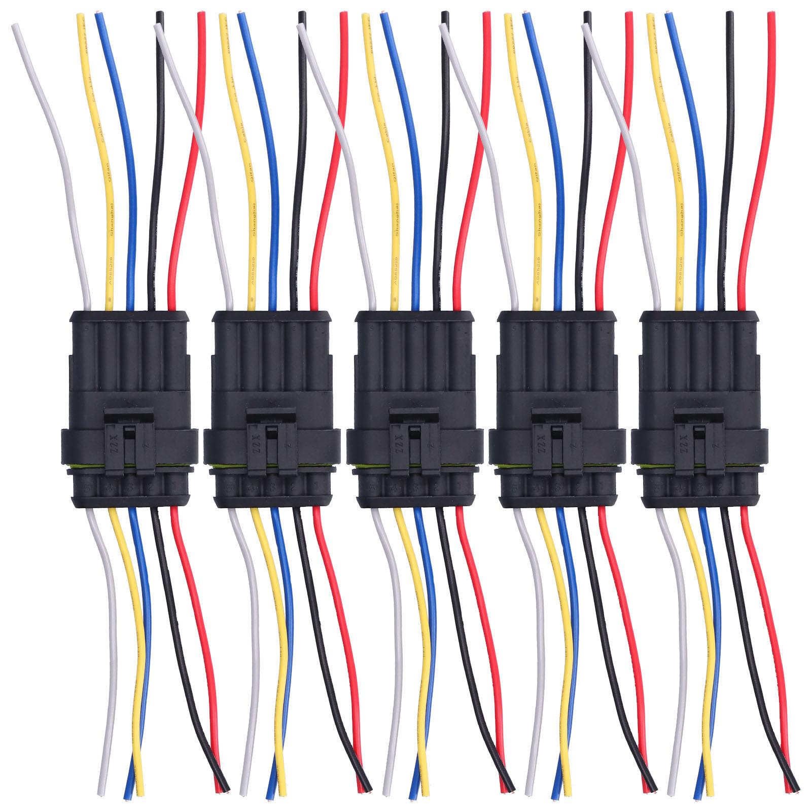 

5 шт. Коннектор электрический автомобильный водонепроницаемый огнестойкий упругий антиоксидантный автомобильный провод