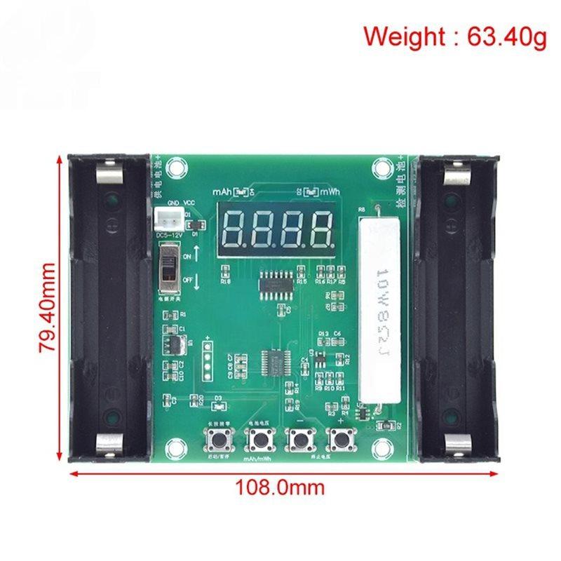 A12E-XH-M240 Battery Capacity Tester Voltage Indicator Module For 18650 Lithium Batteries In Mah/Mwh Units