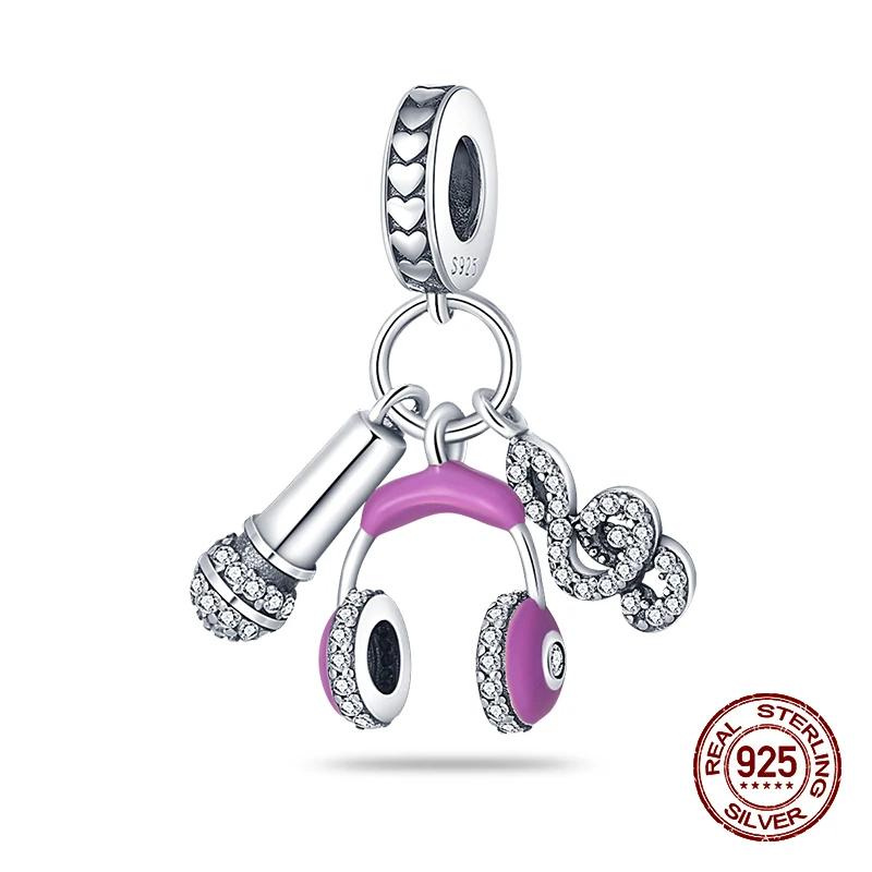 Music Lovers Earphone Tapeguitar Sax Musical Charms Beads Fit Copper Bracelets Diy Jewelry Women Party Gift