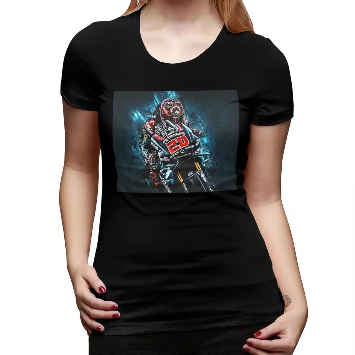 

Fabio Quartararo French Motorcycle Racer TShirt for Women Round Neck Streetwear T Shirts Womens Tees Short Summer Clothes Tops 4XL