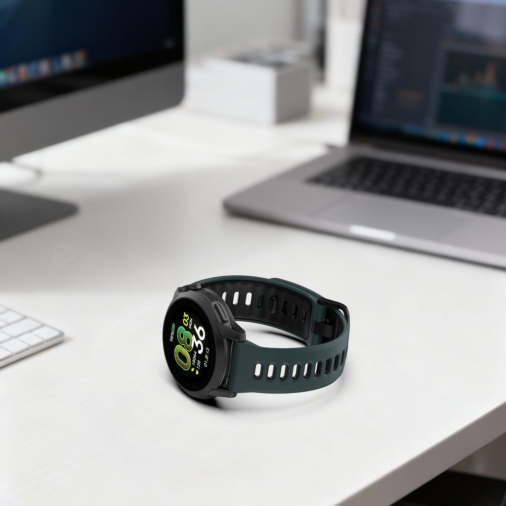 Dual Color Silicone Band for Coros Pace 4 Quick Release Breathable Watch Strap