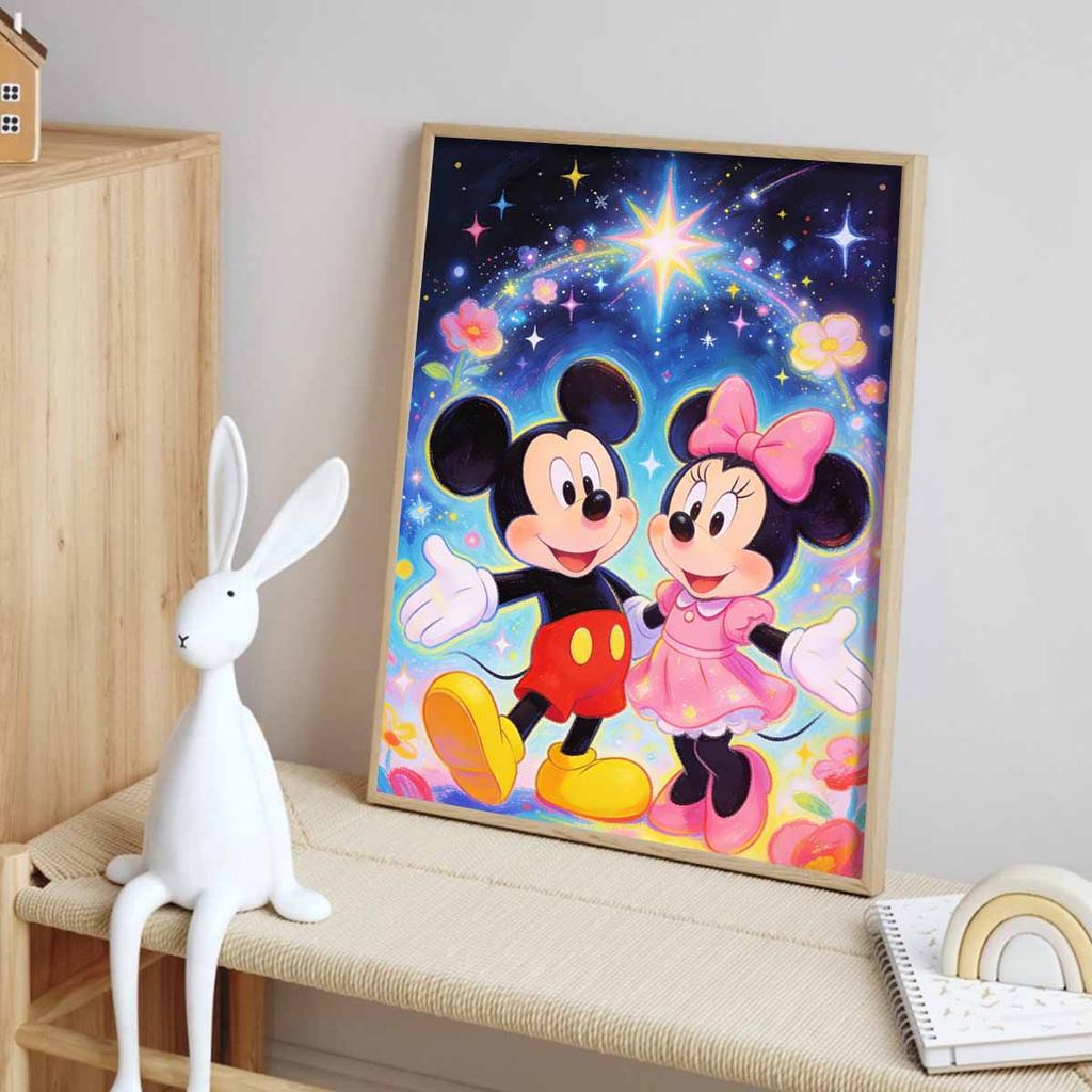 Disney Diamond Art Painting Kit Mickey Minnie Space Galaxy Wall Decor Handmade GiftDIY Crafts
