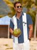 Men'S Stylish Short-Sleeve Shirt with a Collar, Casual And Trendy, Perfect for a Comfortable Hawaiian Beach Vibe