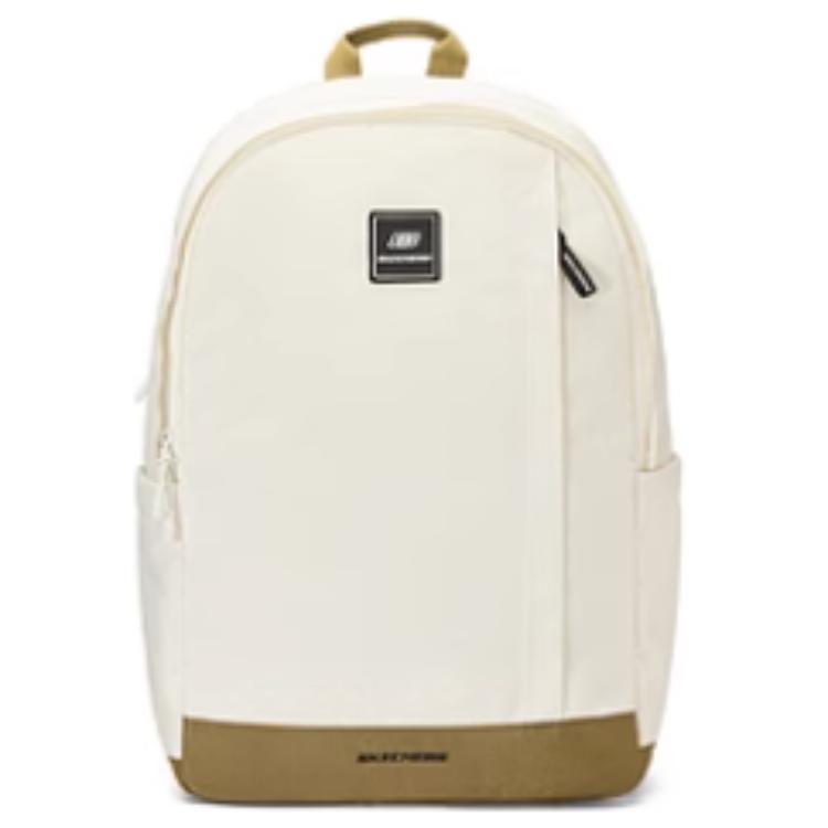 Skechers Colorful Casual Series Fashion Versatile Portable Fabric Backpack Unisex Backpack Gardenia L324U034-01B4 Gardenia