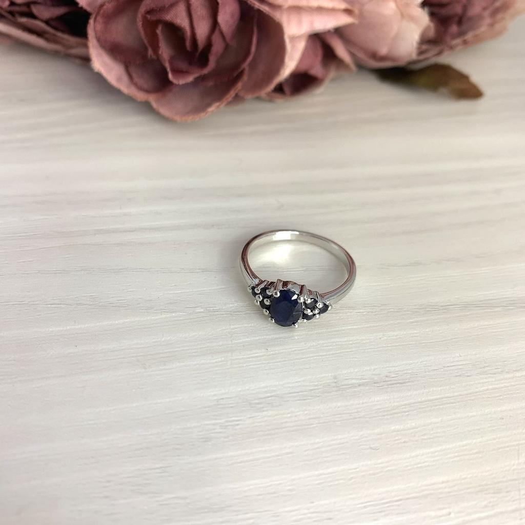 Серебряное кольцо с натуральным сапфиром 1.175ct (2072485) 2.45 гр. 925 пробы