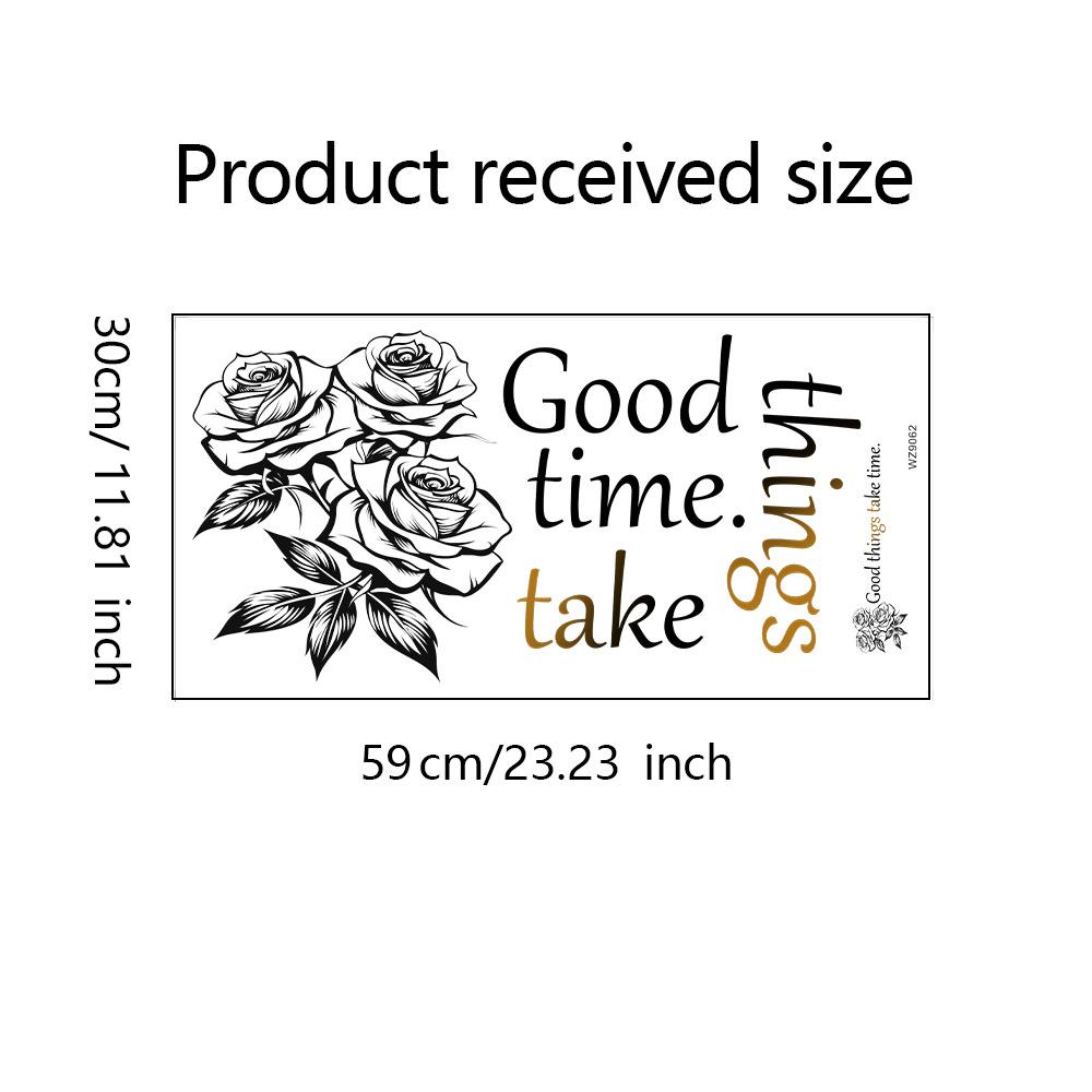 

WZ9062 Английский слоган Эскиз Роза Спальня Гостиная Дом Фон Ландшафтный дизайн Декоративная наклейка на стену 30*59cm/WZ9062