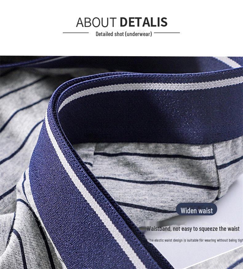 [4er-Pack] Langsha Herren-Boxershorts aus Baumwolle – mittlere Leibhöhe mit Schlitzen