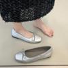 Fashion Flats for Women Boat Shoes Elegant Office Lady Shoes Casual Women Flats Soft Comfortable Flat Shoes Gold Silver