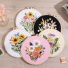 Embroidery Hoop Embroidery Stitch Practice Kit Needle Punch Needle Thread Flower Embroidery Handmade Ornament