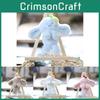 Soft Plush Bunny Keychain Adorable Rabbit Bag Charm Fluffy Stuffed Toy