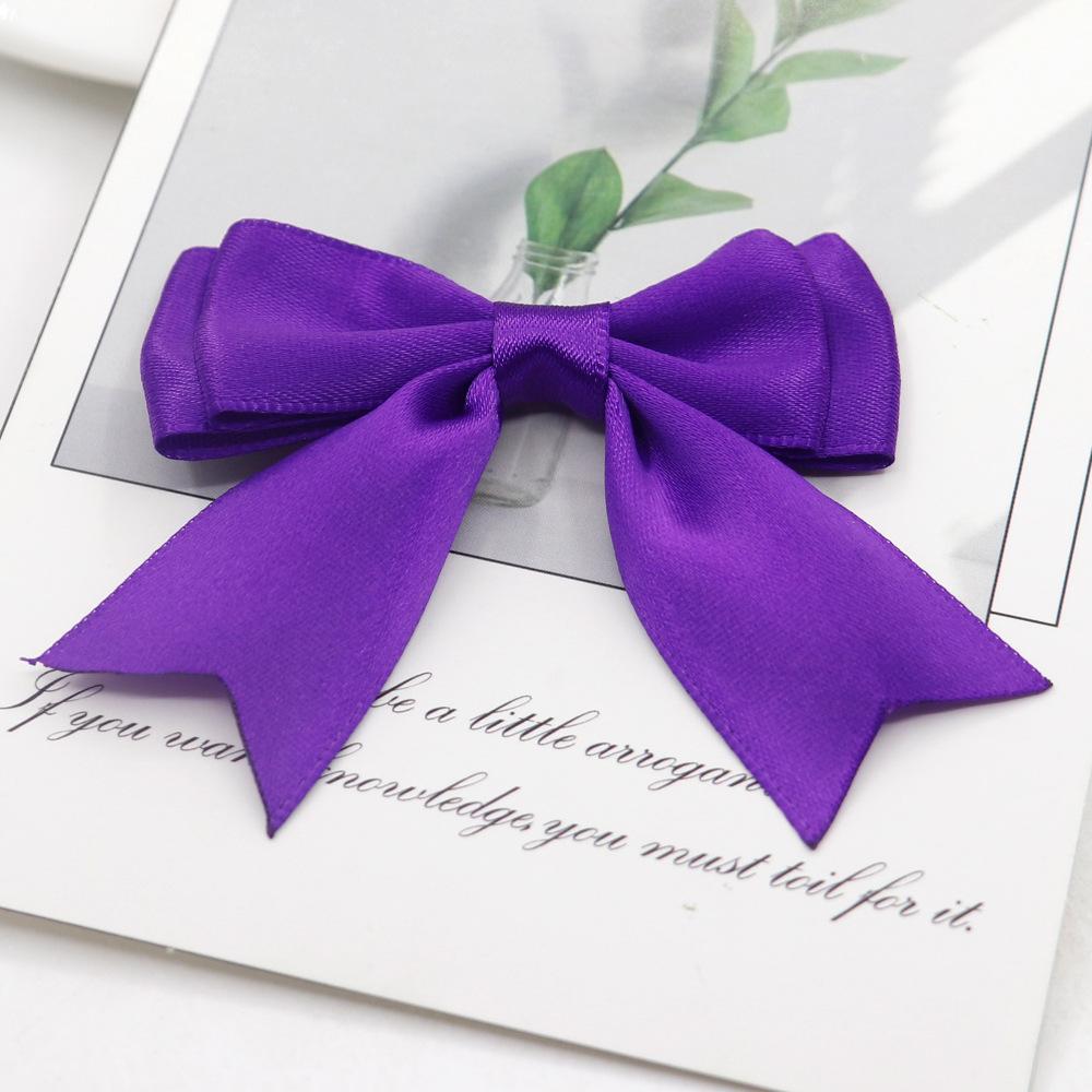 2,5 cm Polyester mit Schwalbenschwanz-Wickelbund Schleife DIY Handgefertigte Blume