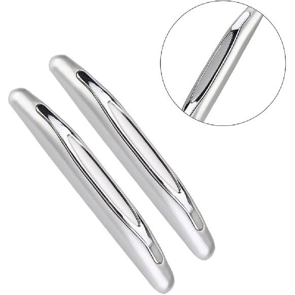 Car Metal Bumper Grey,5M Door Car Metal Door Bumpers for Guard Protector Accessories Exterior Doors Anti Scratch Protectors,4pcs Car Door Guards Trim