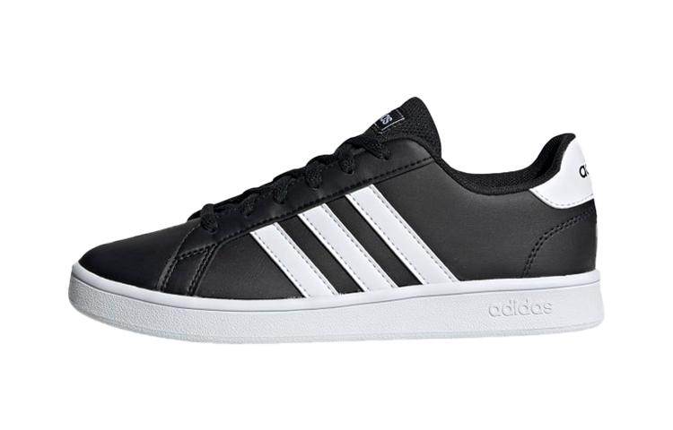 Adidas Neo GRAND COURT K Износостойкие Износостойкие Низкие Скейтбордические Кроссовки Черные Детские EF0102 38.5