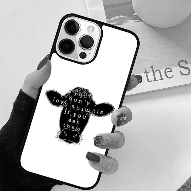 Vegan Pattern Coque Shell For iPhone 17 Air 15 16 14 13 12 Pro Max 11 Pro Max Plus Phone Case Cover