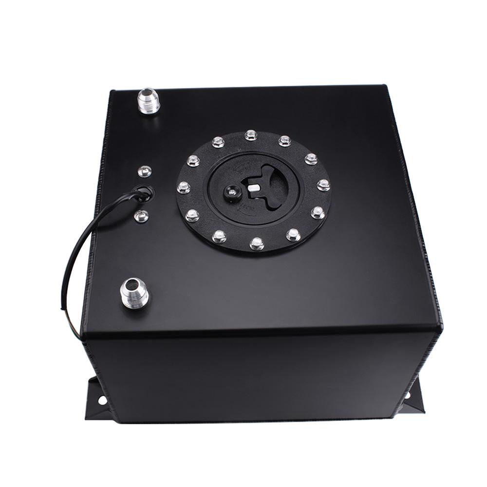 RASTP-High Quality Aluminum Universal 20L Oil Tank Mirror Polish Fuel Cell with Cap/Foam Inside with Sensor Fuel Tanks RS-OCC040