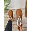 Fashionable Fleece Warm Cotton Boots for Women's Casual, Solid Color Suede Retro Oversized Snow Boots
