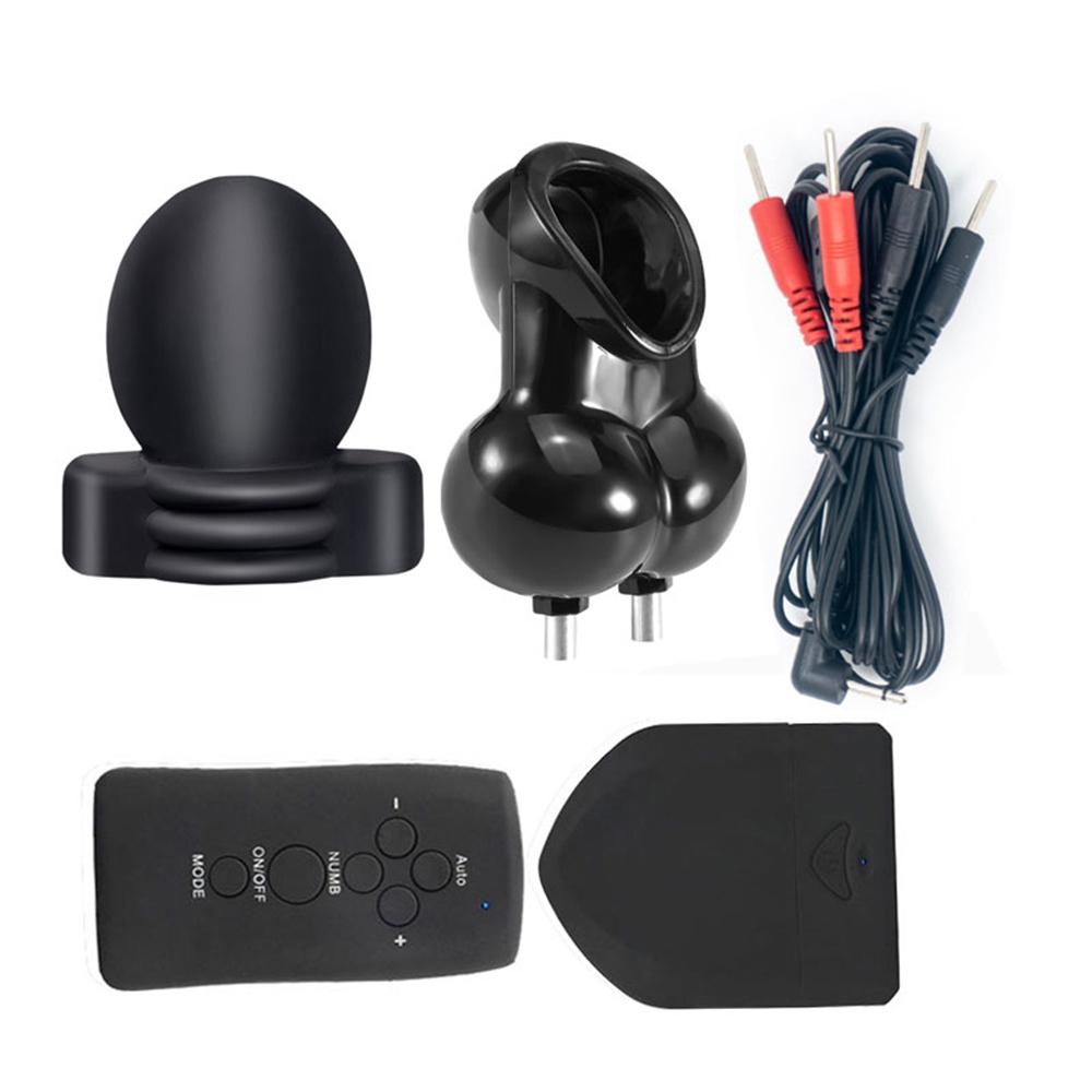 6 Electric Shock Massage Modes Chicken Cage Male Chastity Penis Lock Ring Cock Wireless Remote Control Vibrator SM Sex Toy