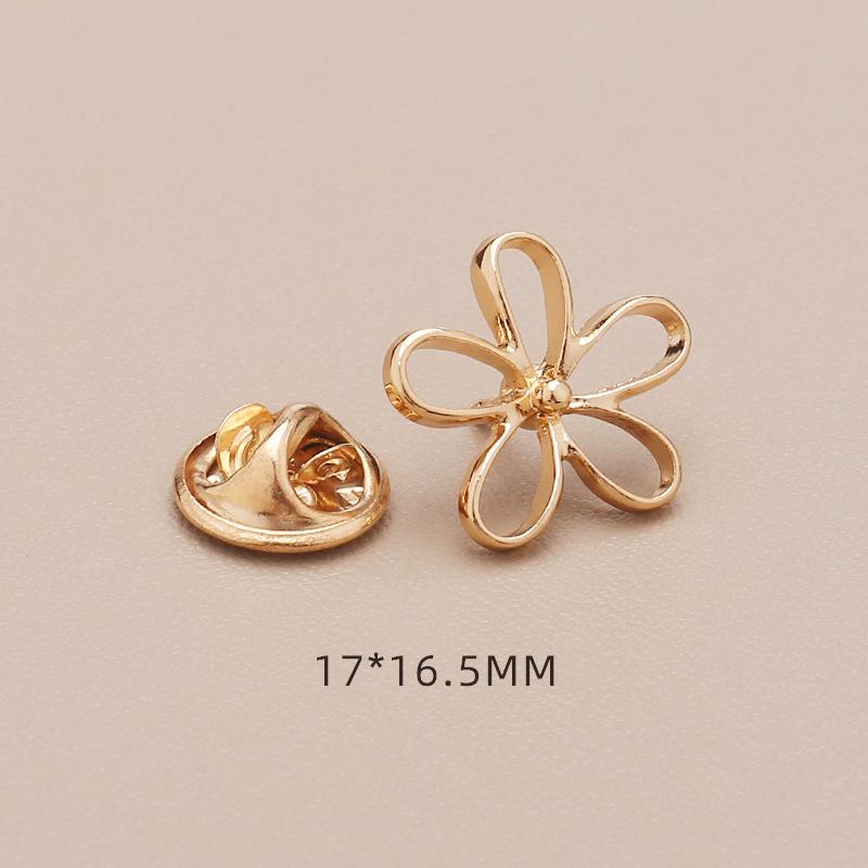 1pcs Cute Mini Brooch Pins Butterfly Flower Pearl Neckline Brooches Shirt Collar Lapel Pin Buckle Fixed Invisible Brooch Jewelry