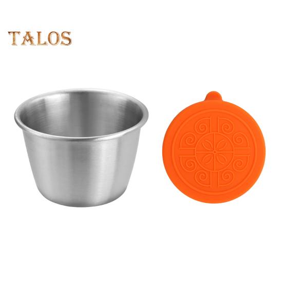 1/6Pcs Dipping Cup Stainless Steel Sauce Cup with Leakproof Lid 70ml Reusable Condiment Container for Lunch Boxes Picnics