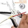 Multifunktionale Abisolierzange Crimper Kabelschneider Zange mit Rutschfestem Griff Elektriker Zange Werkzeuge Kabelabisolierzange