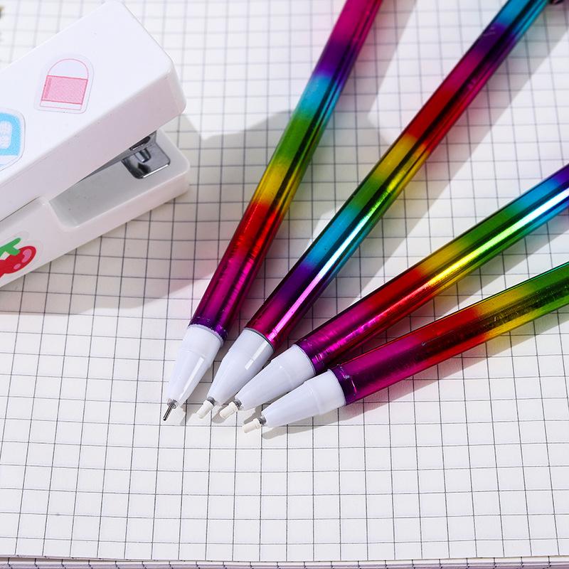 15Pcs Sequined Animals Theme Neutral Pens, Random Mixed, Black Ink Pens, Cartoon Unicorn Series Office Stationery Gift, Smooth Writing, Suitable f
