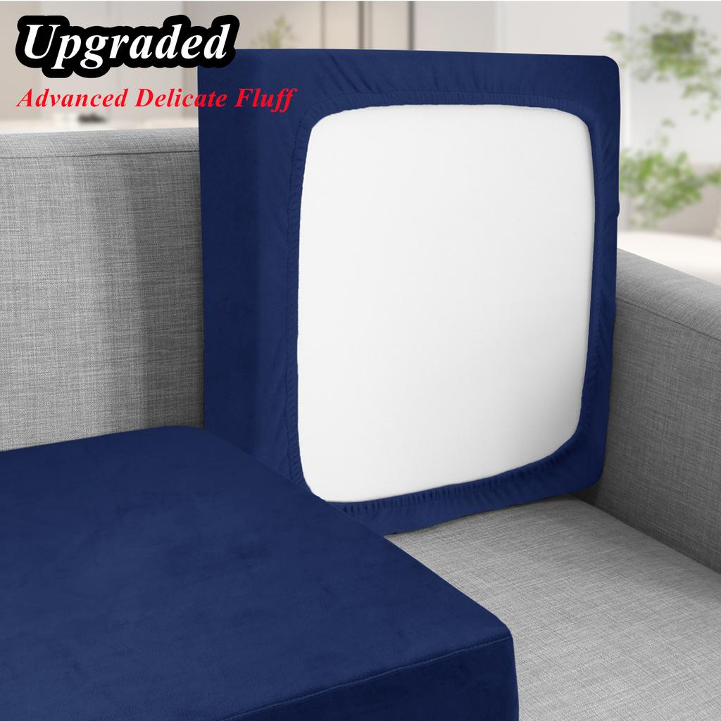 Sofa Cushion Covers Stretch Velvet Sofa Seat Cover Universal Non-Slip Elastic Couch Slipcovers Replacement Furniture Protector
