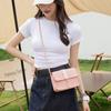 Women's PU Leather Small Square Crossbody Bag, Luxury Shoulder Bag with Pearl Pendant