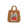 Magnetic Button Closure Teddy Bear Plush Fabric Tote Bag Women Tote Bags Brown 752175-FAB8R-2844