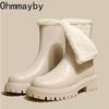 Winter Women Warm Plush Ankle Boots Comfort Non Slip Big Size Shoes Concise Cotton Short Botas De Mujer