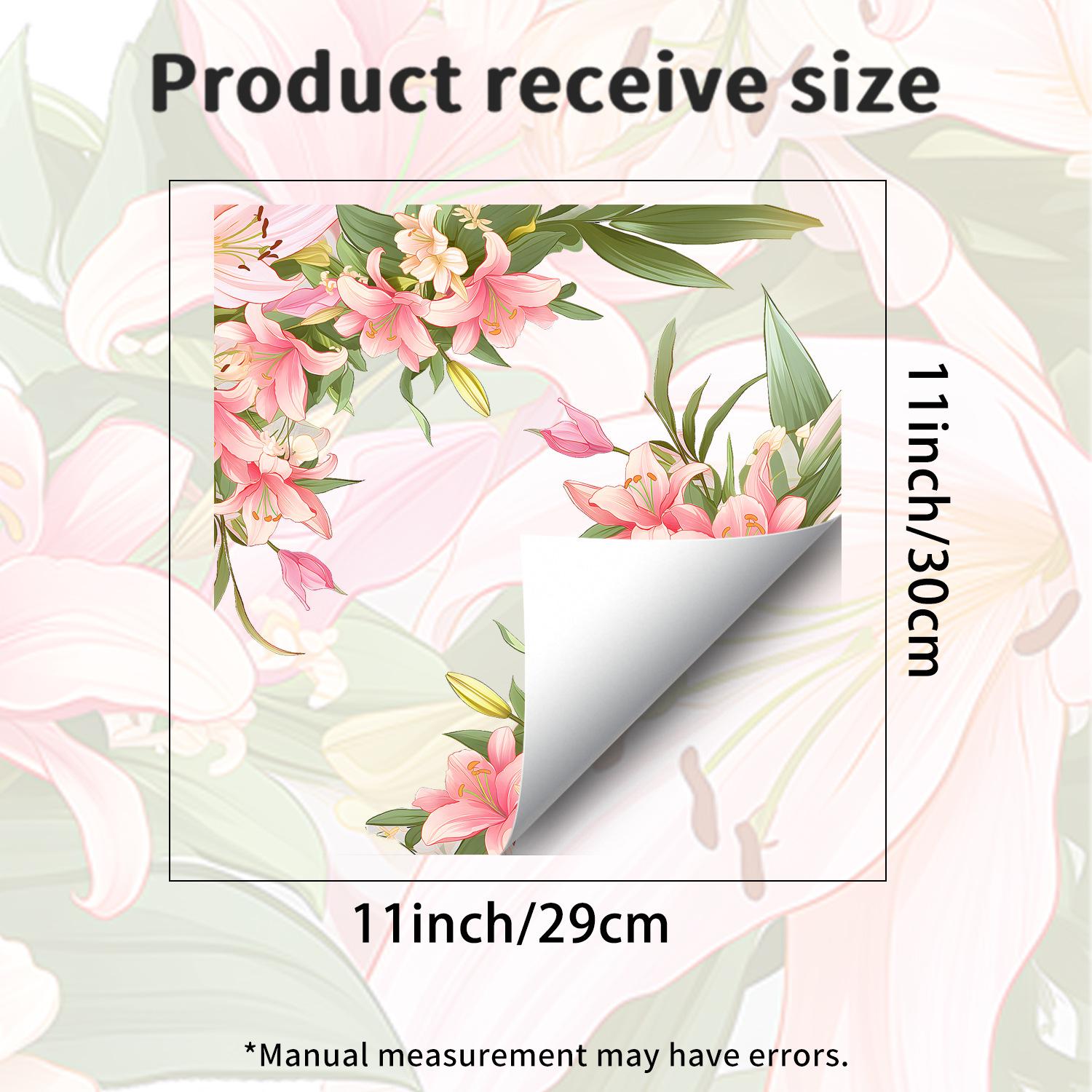 

Наклейки на окно «Уголок с розовыми лилиями» подходят для дверей ванной комнаты, гостиной и спальни. JDT-A518