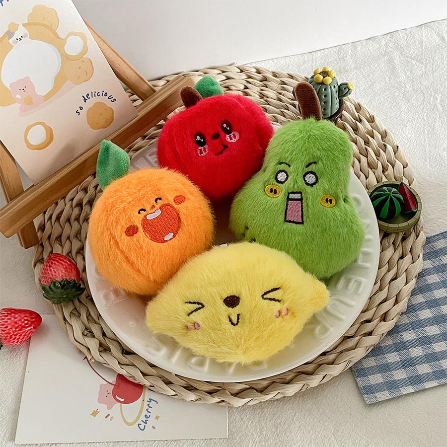 Watermelon Cherry Mini Fruit Plush Doll Keyring Girls Gifts Bag Decor Pendant