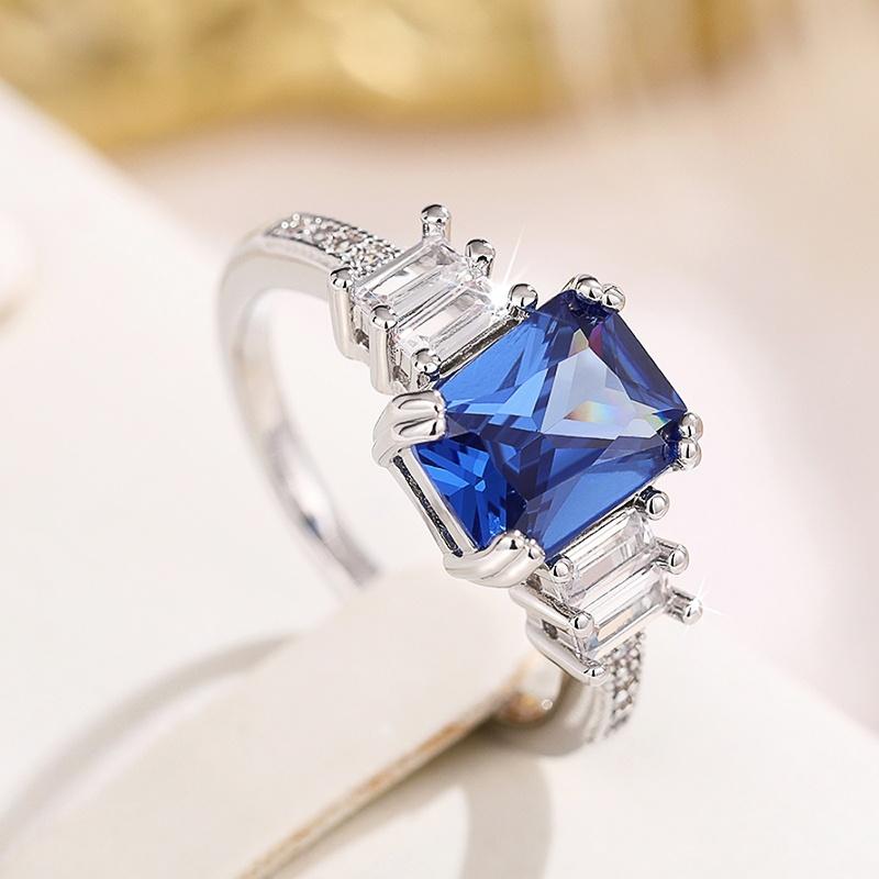 

CAOSHI Versatile Copper Color Party Ring for Women Colored Cubic Zirconia Zircon Accessories Elegant Daily Wearable Finger Ring 5
