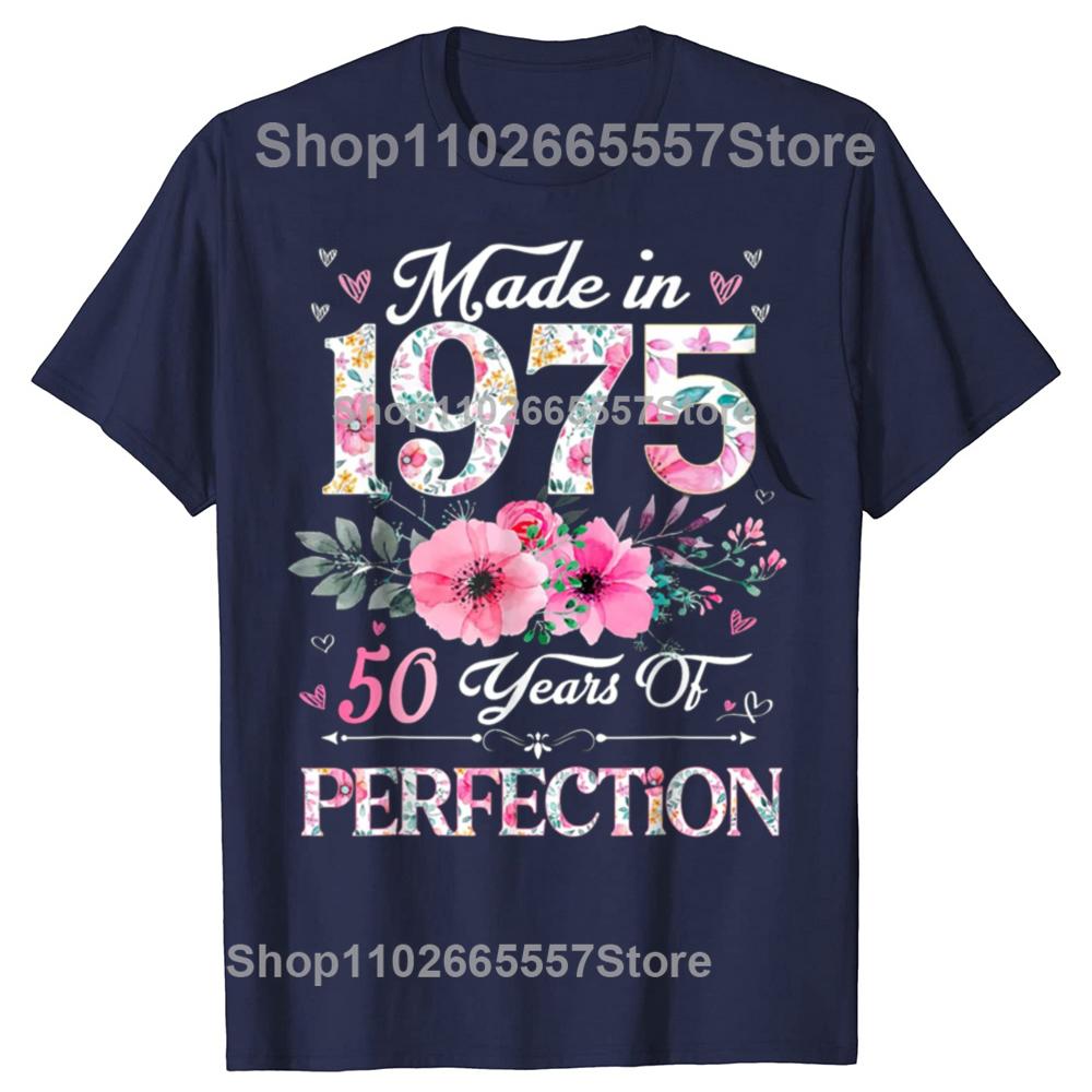 50th Birthday Gifts Men Women 50 Years Old Vintage 1975 T-ShirtWomen Men Clothing Streetwear Graphic T Shirts Harajuku