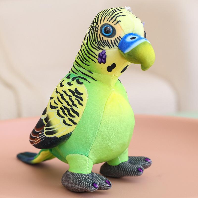 

Realistic Parrot Plush Toy Stuffed Bird Doll Pp Cotton Photo Prop Soft Decor Green