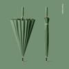 24-Rib Automatic Umbrella, Large Business Straight Umbrella, Double-Handle Factory-Printed Logo Advertising Long-Handle Umbrella