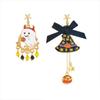 Quirky Halloween Earrings Enamel Metal Lightweight Gothic Drop Ear Jewelry Beaded Durable Witch Hat Ear Studs Women and Teens
