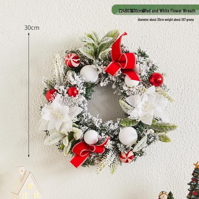 Creative Christmas Door & Window Wreath - Rattan Wall Hanging Ornament for Holiday Decor