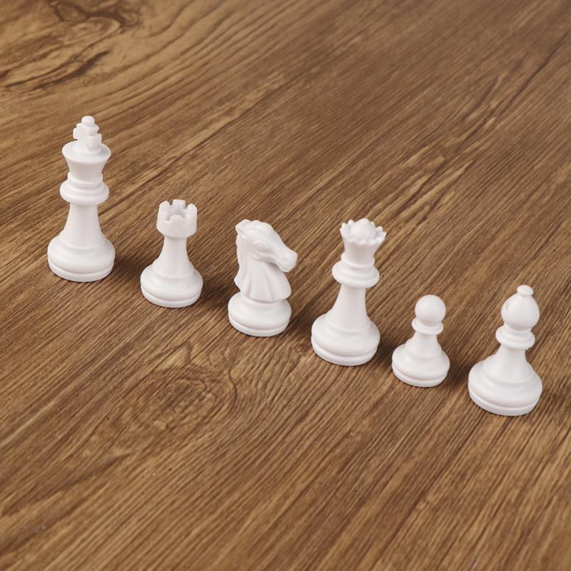 1Sada 32 ks Šachová sada Plastový PS materiál Modrá a bílá Středověké šachové hry pro dospělé Cestovní šachové figurky Hry Dětské hračky