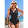 CHARMLEAKS One Piece Swimsuit Women Pectoral Cross V Collar Bathing Suit Sexy Monokini Swimwear S-XL