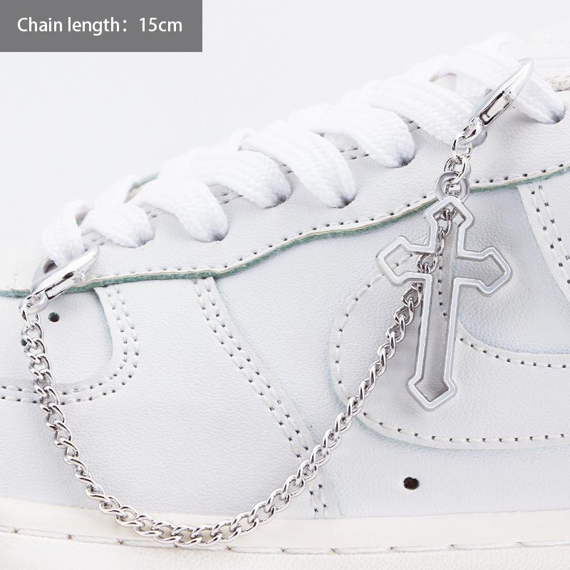 1PCS Luxurious Diamond DIY Heart Star Pearl Shoe Chain Punk Original Detachable Studded Pentagram Shoe Accessories Jewelry Penda