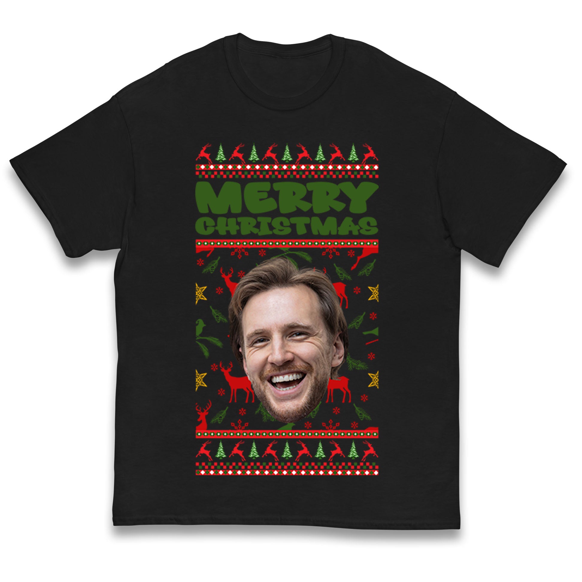 Personalise Merry Christmas Kids T Shirt 100