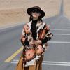Yunnan Travel Wear Imitation Cashmere Scarf Women's New Flower Warm Fashion Large Shawl Photo Versatile Scarf