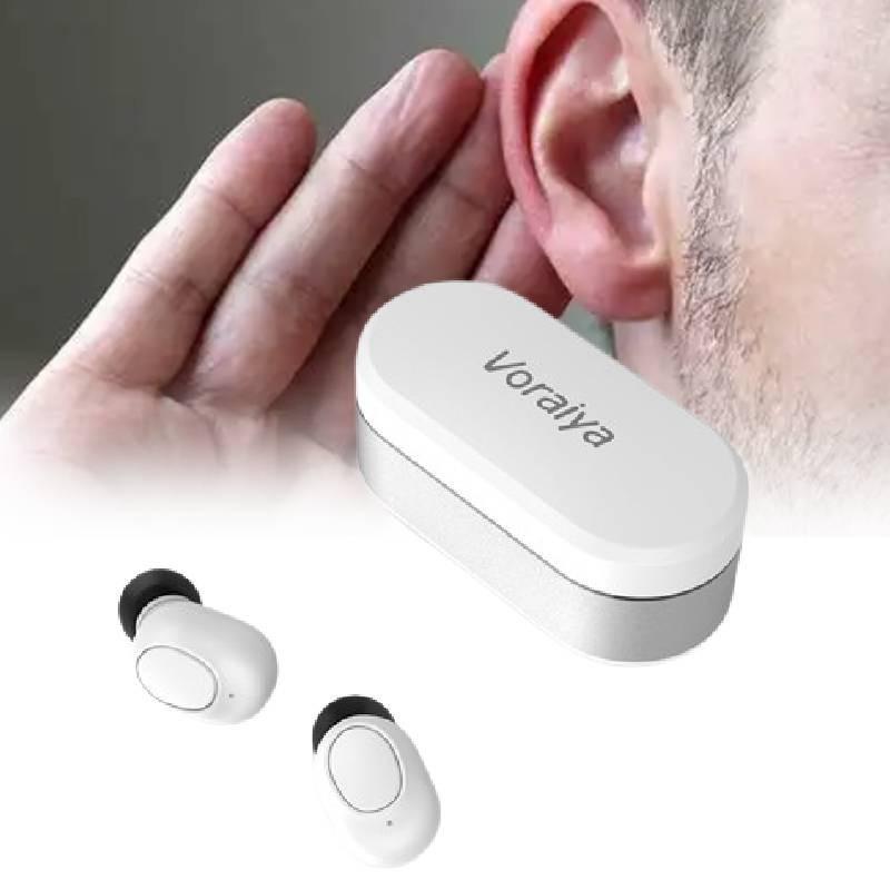 Elderly Voice Amplifier Tws Dual Earbuds Magnetic Charging Bluetooth Earbuds With Noise Cancelling