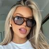 Fashion Double Bridges Women'S Sunglasses Men  Big Frame Eyewear Retro Luxury Designer Sun Glasses Women Shades