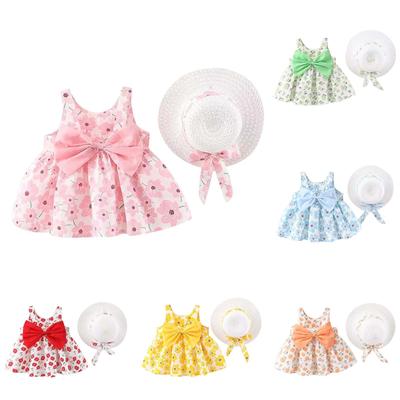 Summer Girls' Cute Sleeveless Sling  Print Dress Children's Skirt