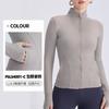 Spring And Summer New Long-Sleeved Yoga Clothes Women'S Nude Stand-Up Neck Zipper Sports Jacket Running Fitness Top