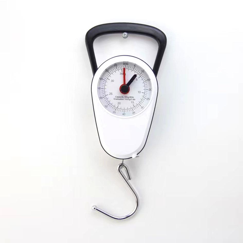 Seyahat İçin Mezuralı Taşınabilir 35kg Mekanik Askılı Tartı