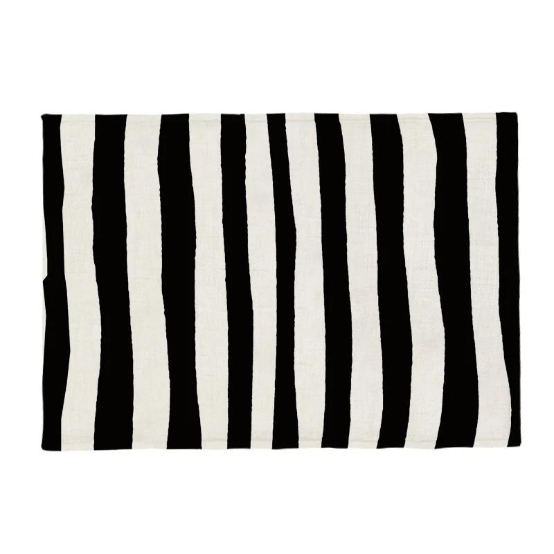 

Animal Snake Pattern Drink Coasters Table Mats for Dining Table Placemat Geometric Zebra Cotton Linen Kitchen Placemat Home 30x45cm-4PC