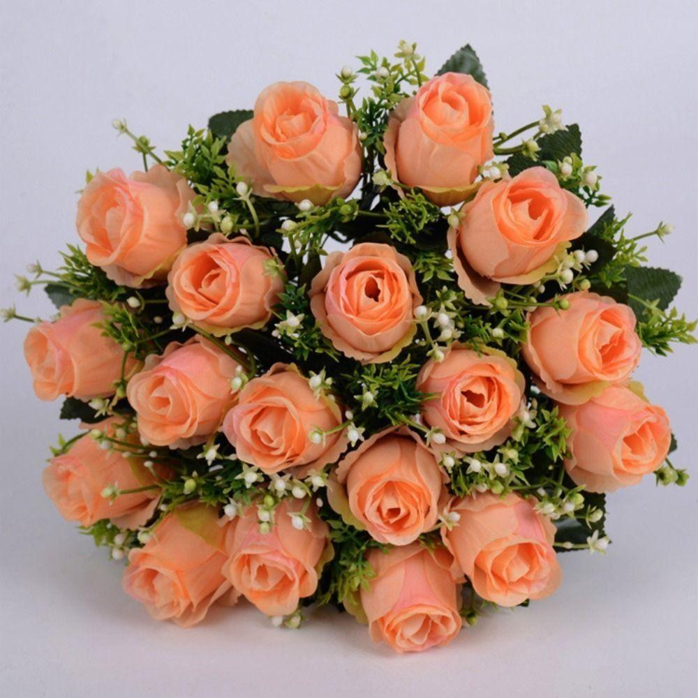 18-köpfiger Valentinstagsblumenstrauß 10 Farben Kristallgrasstrauß Echte Glücksblume Heimdekoration